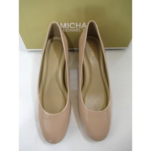 Michael Kors June Flex Mid Pump Block Heel Light Blush Patent Leather Size 7 - Picture 4 of 7